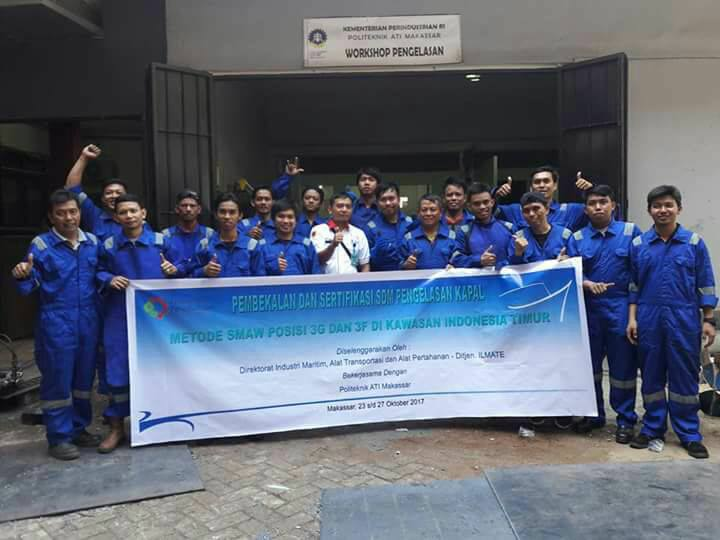 Pembekalan dan Sertifikasi SDM Pengelasan Kapal di Politeknik ATI Makassar