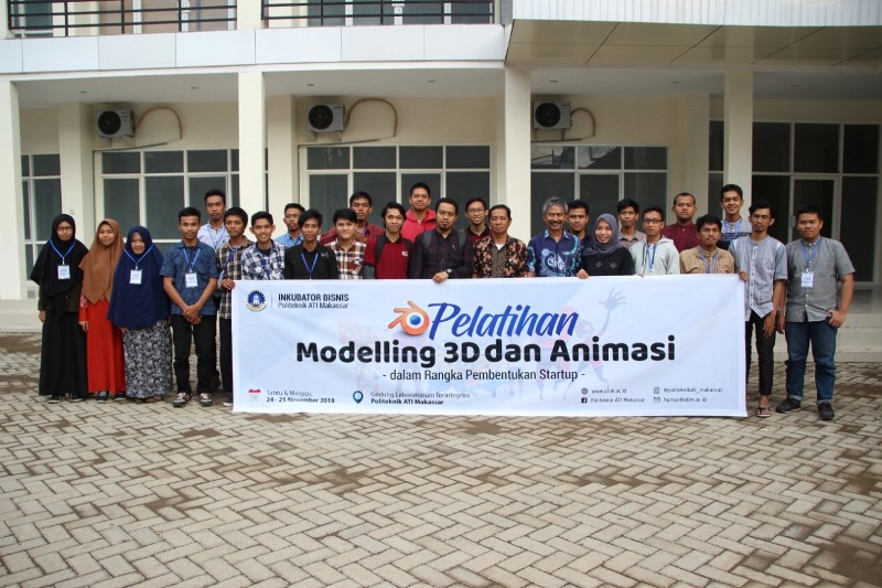 Bentuk Startup, Politeknik ATI Makassar Gelar Pelatihan Modelling 3D dan Animasi