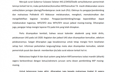 PENGUMUMAN PERKULIAHAN,KKP DAN TUGAS AKHIR