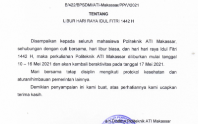 PENGUMUMAN LIBUR HARI RAYA IDUL FITRI 1442
