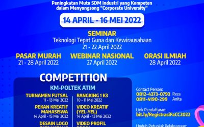 Festival and Competition College 2022 Semarakkan Dies Natalis ke-55 Poltek ATIM