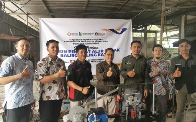 Mahasiswa TMIA Poltek ATIM Hibahkan Mesin Pembuat Alur Pasak Baling-baling