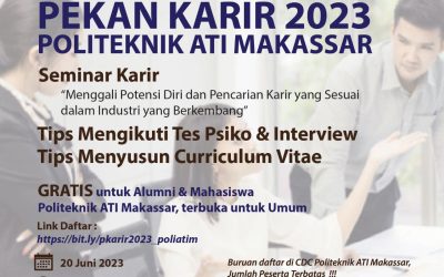 COMING SOON! Pekan Karier 2023 CDC Politeknik ATI Makassar