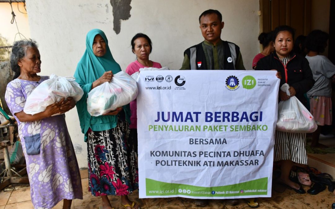 Jumat Berbagi Politeknik ATI Makassar-IZI SULSEL Beri Bantuan untuk Korban Kebakaran