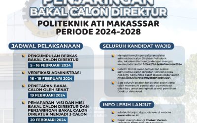 Penjaringan Bakal Calon Direktur Politeknik ATI Makassar Periode 2024-2028